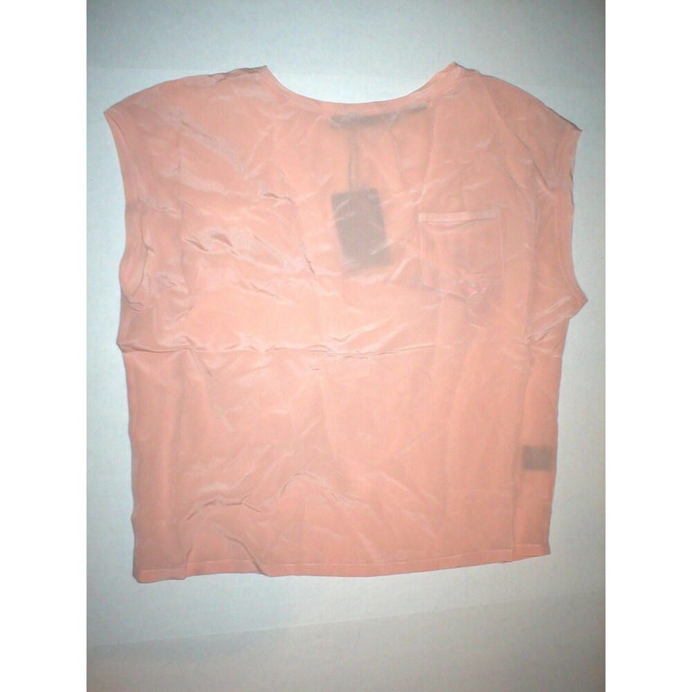 NWT $198 LAMB New Blush Pink Short Sleeve Silk Top Blouse S Womens Designer Work - Picture 2 of 8